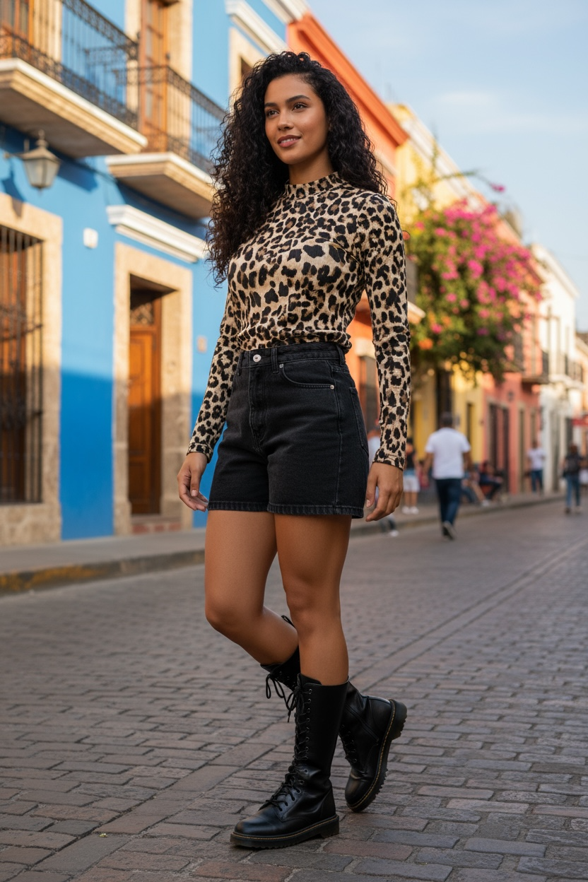 Top GINA imprimé leopard