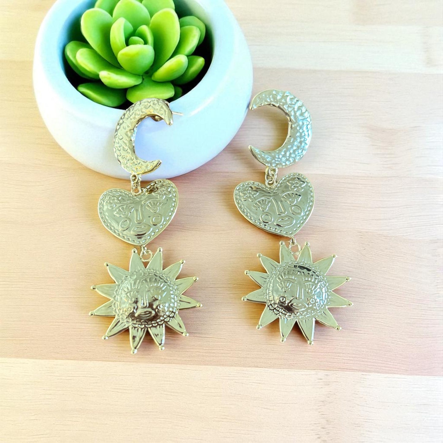 Boucle d'oreille soleil