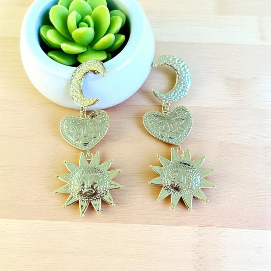 Boucle d'oreille soleil